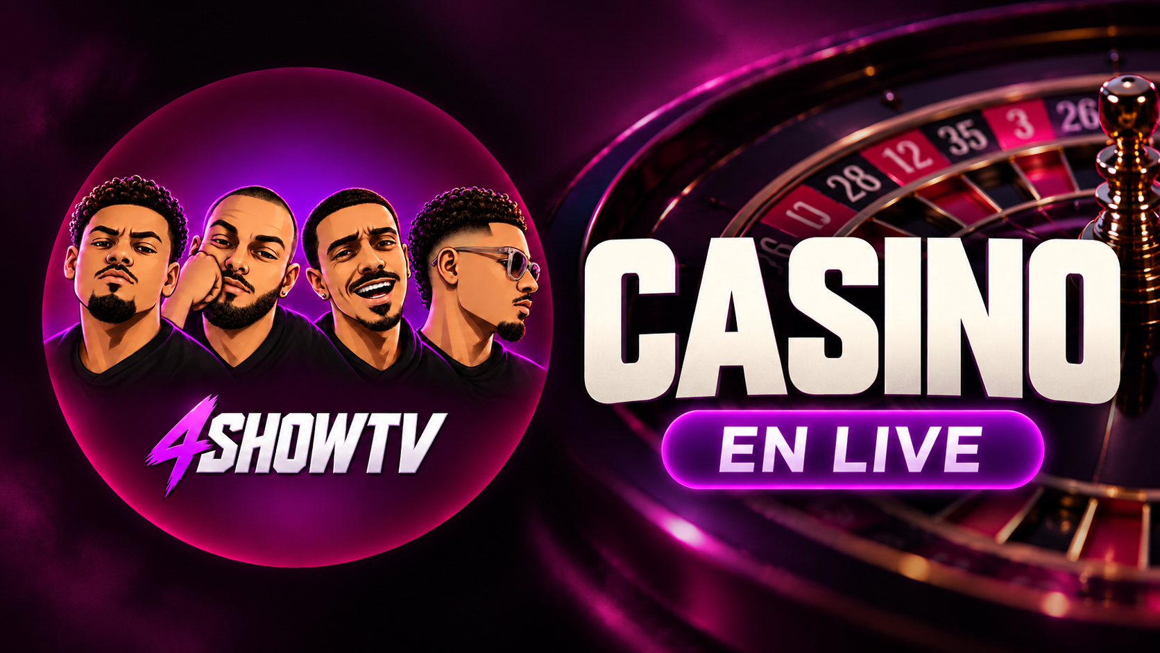 Miniature 4SHOWTV Casino en live avec les quatre animateurs et une roulette